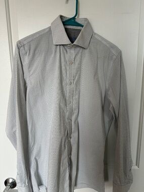 Twillory performance dress shirt - White/Light Blue/Medium Blue Plaid